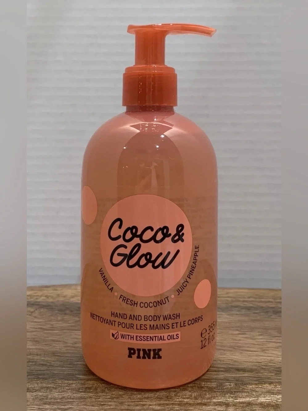 Victoria's Secret PINK Coco & Glow Hand and Body Wash ~ 12 fl.oz.
